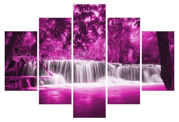 Tablou - Cascadă, violet (150x105 cm)