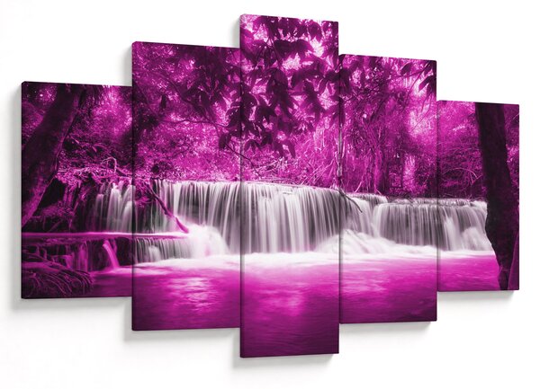 Tablou - Cascadă, violet (150x105 cm)