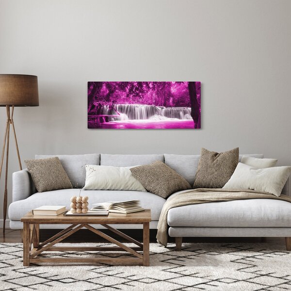 Tablou - Cascadă, violet (120x50 cm)