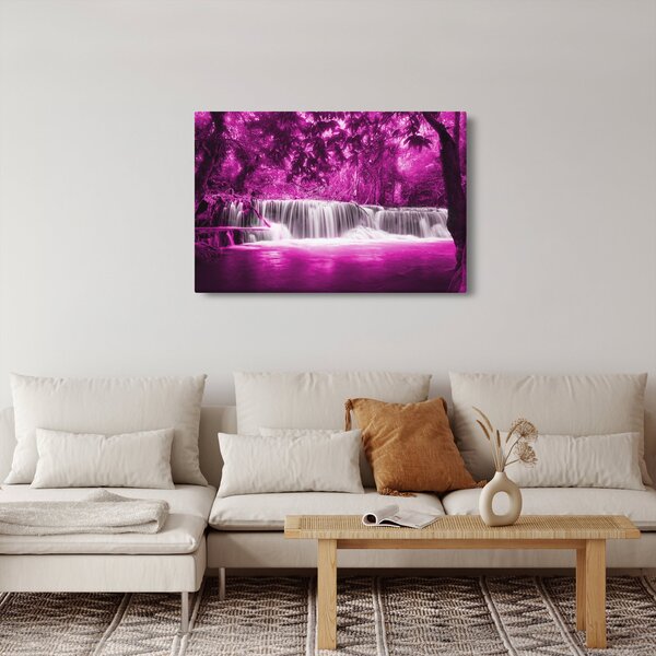 Tablou - Cascadă, violet (90x60 cm)