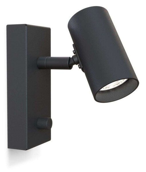 Lampă de perete Belid, reglabil, Negru, Camera de zi, Metal