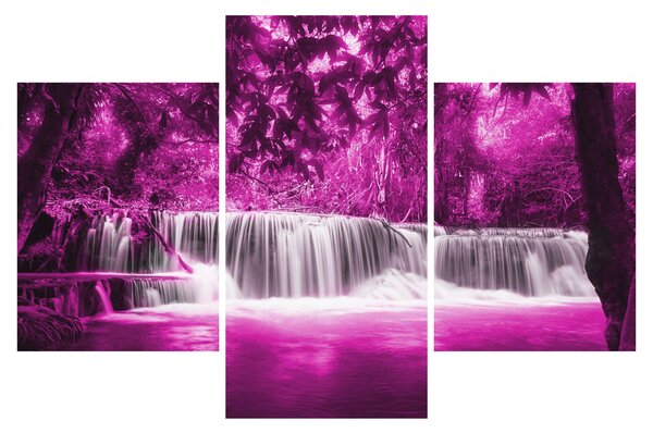 Tablou - Cascadă, violet (90x60 cm)