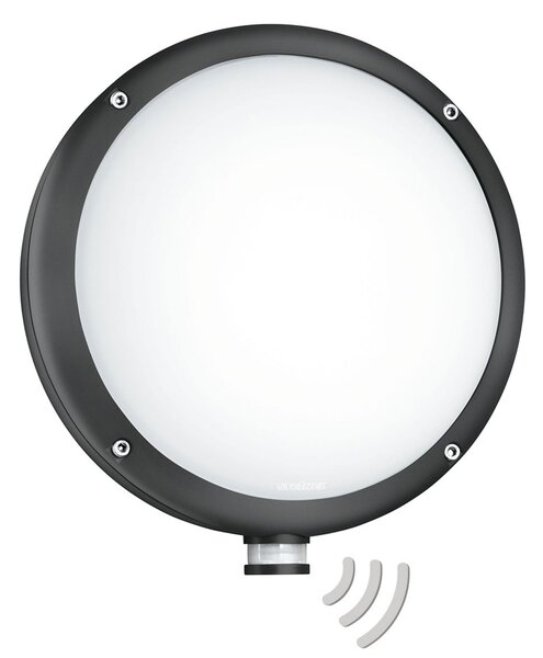 STEINEL L 330 S aplică LED de exterior cu senzor, Negru, Plastic, Modern
