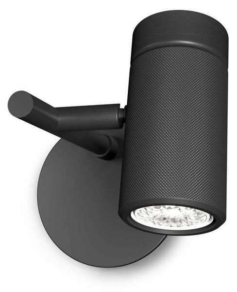 Lampă de perete Herstal, Negru, Camera de zi, Metal
