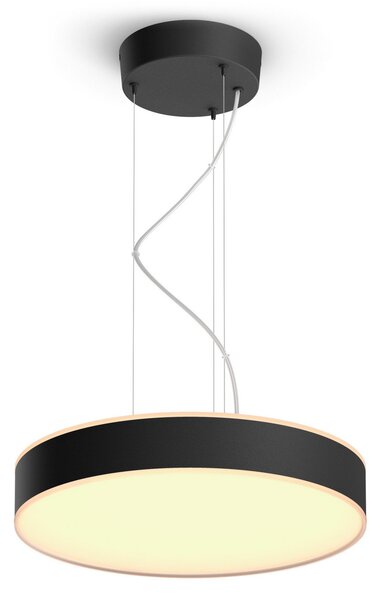 Lustră Pendul Philips Hue, Philips Hue, reglabil, Negru, Camera de zi, Metal, Modern