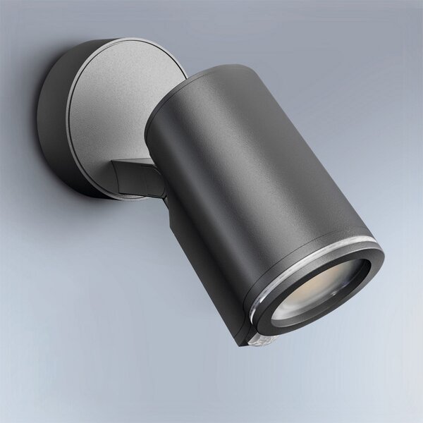 STEINEL Proiector exterior Smart Sensor One SC, antracit, IP44, Negru, Metal, Modern, Spot de perete