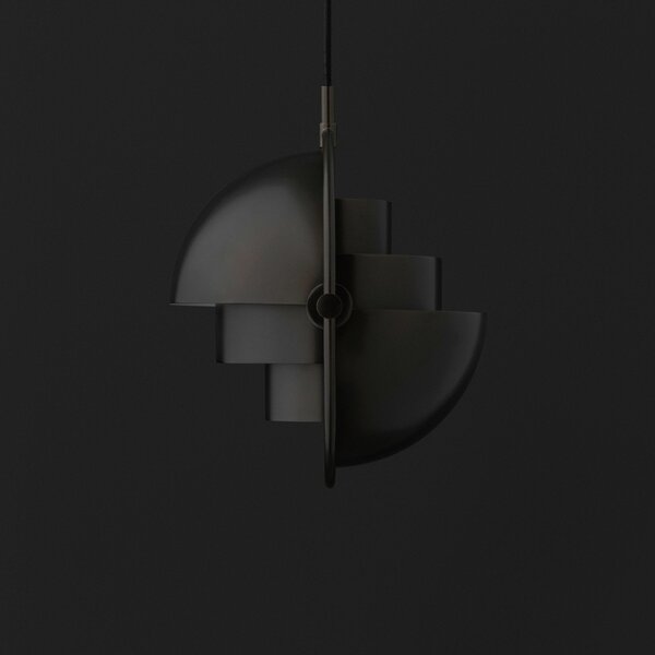Lustră Pendul GUBI, Multi-Lite, reglabil, Negru, Camera de zi, Metal, Design