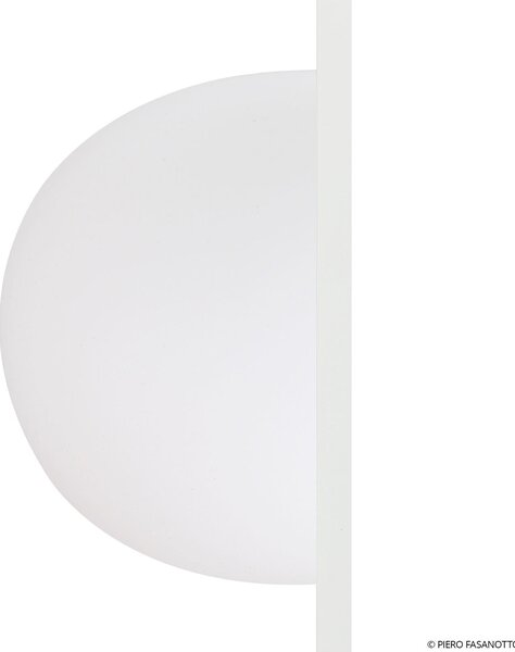 Lampă de perete FLOS, Glo-Ball, reglabil, Alb, Camera de zi, Sticlă, Design