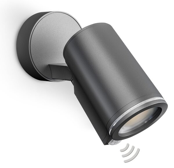 STEINEL Proiector exterior Smart Sensor One SC, antracit, IP44, Negru, Metal, Modern, Spot de perete