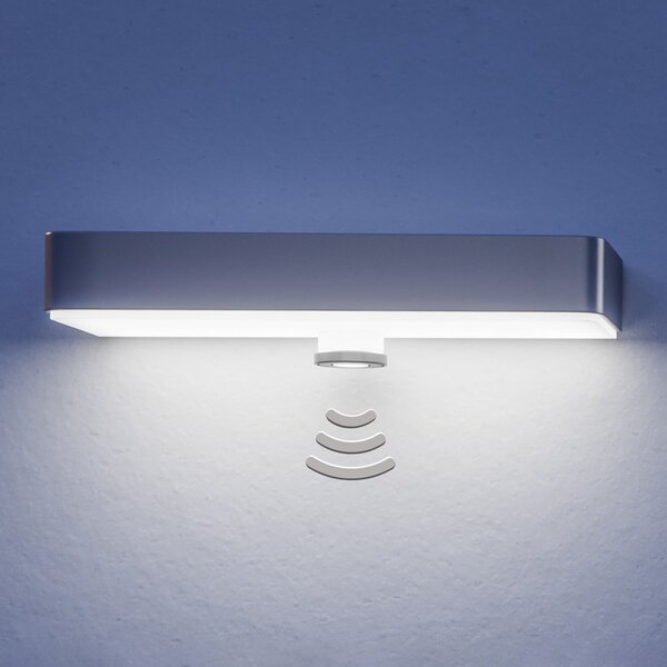 STEINEL Lampă de perete pentru exterior cu LED XSolar SOL-O S senzor,, Negru, Plastic, Modern