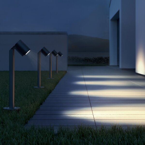 STEINEL Spot Way N lampă LED postament senz noapte, Negru, Metal, Modern