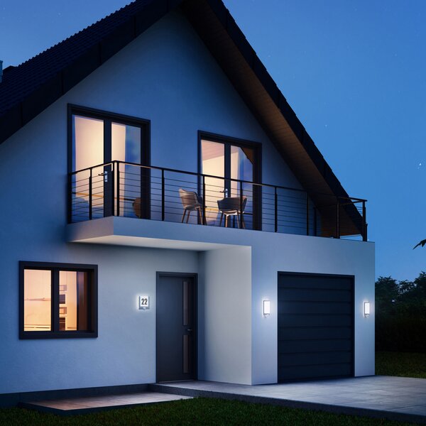 STEINEL L 240 S Aplică de perete cu LED și senzor, oțel inoxidabil, Metalic, Metal, Modern