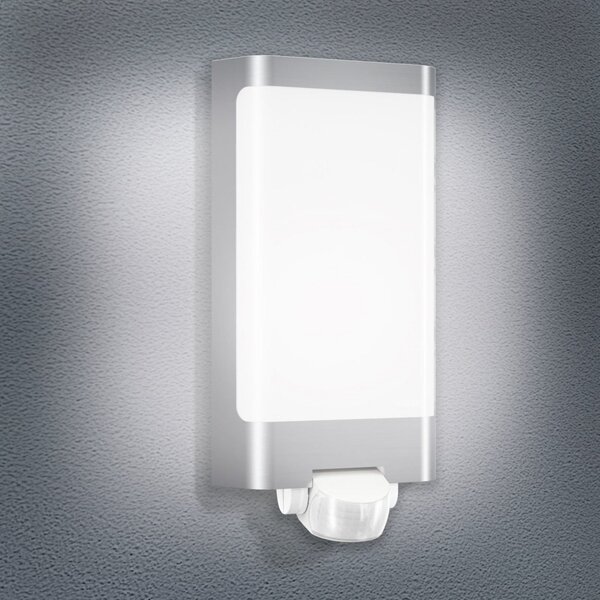STEINEL L 240 S Aplică de perete cu LED și senzor, oțel inoxidabil, Metalic, Metal, Modern