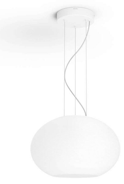 Lampa suspendată Flourish Hue, albă, inteligentă, RGBW