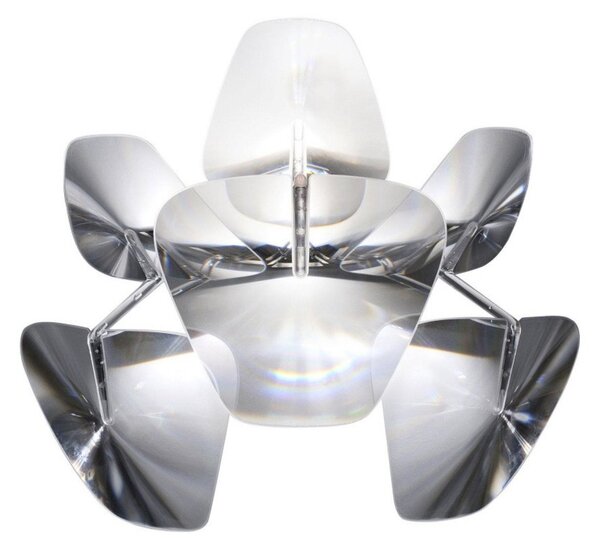 Lampă de perete Luceplan, reglabil, Transparent, Camera de zi, Metal