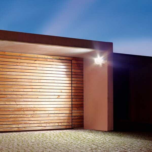 STEINEL Proiector exterior cu senzor LED LS 300 S, negru, IP44, Negru, Metal, Modern