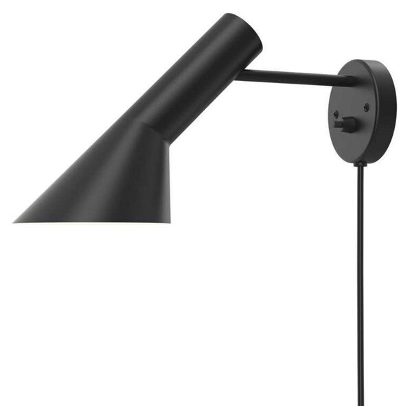 Lampă de perete Louis Poulsen, AJ, Negru, Camera de zi, Metal, Design