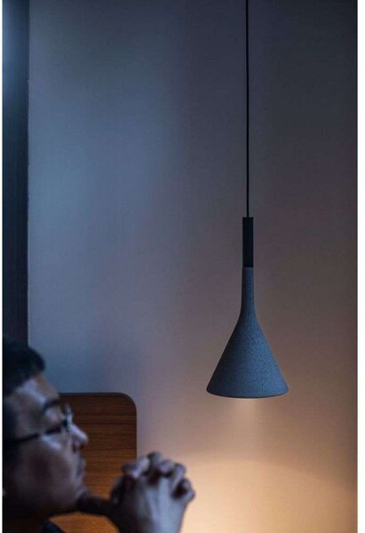 Lustră Pendul Foscarini, Negru, Camera de zi, Beton