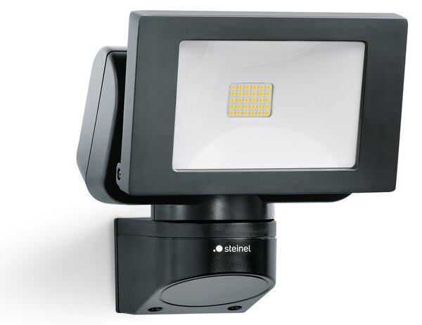 STEINEL LS 150 proiector LED de exterior, negru, Negru, Metal, Spot de perete