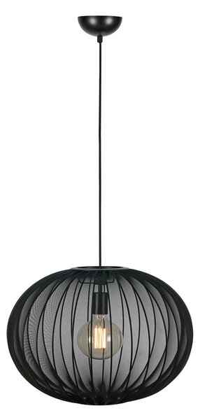 Lustră Pendul Markslöjd, Florence, reglabil, Negru, Camera de zi, Țesătură / Textil, Scandinavă