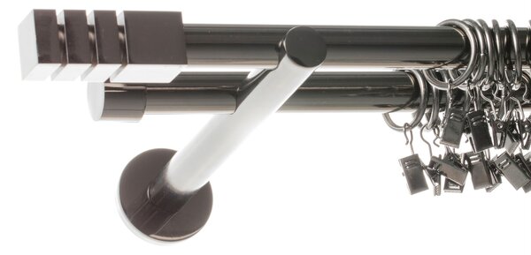 Bară dublă pentru perdele Nordic tytan 160 cm