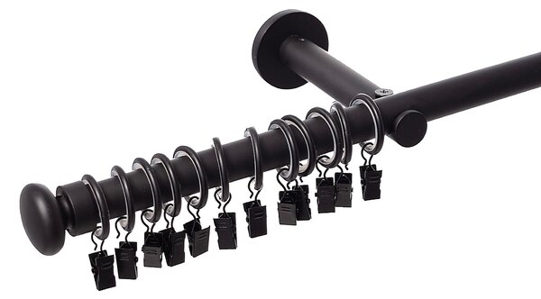 Bară pentru perdea simplă Modern black matt 160cm