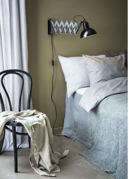 Lampă de perete Markslöjd, Riggs, Negru, Camera de zi, Metal