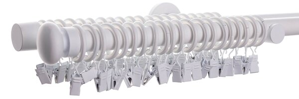 Bară dublă pentru perdele Modern white matt 160cm