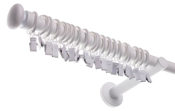 Bară pentru perdea simplă Modern white matt 160cm