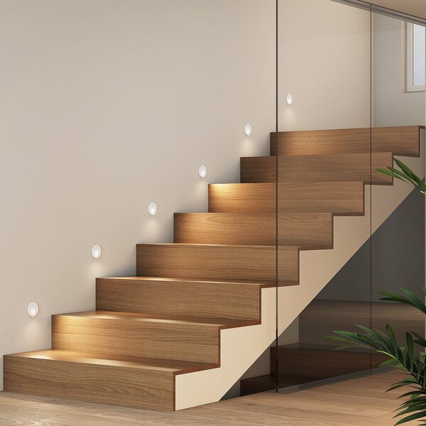 Neru Round LED Aplice Perete Încastrată w/Sensor White