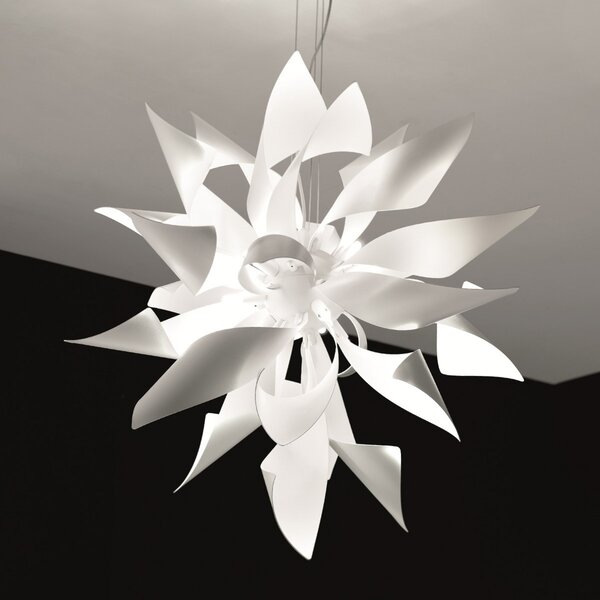 Selène Suspensie de design Ginger, 80 cm, reglabil, Alb, Camera de zi / sufragerie, Metal, Design