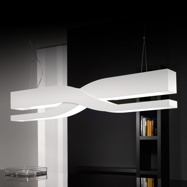 Selène Lampă suspendată de design Fifi, 100 cm, Alb, Camera de zi / sufragerie, Metal, Design