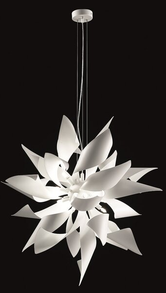 Selène Lampă suspendată de design Ginger, 50 cm, reglabil, Alb, Camera de zi / sufragerie, Metal, Design