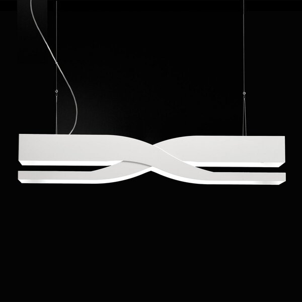Selène Lampă suspendată de design Fifi, 100 cm, Alb, Camera de zi / sufragerie, Metal, Design
