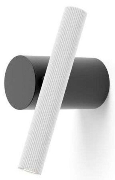 Doi Aplică de Perete 3000K Black/Ribbed White - Luceplan
