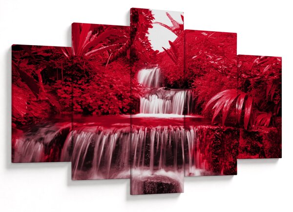 Tablou - Cascade indoneziene în roșu (150x105 cm)