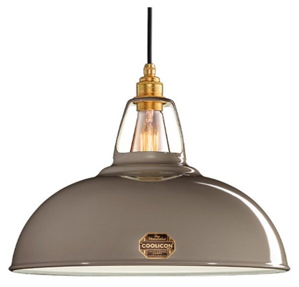 Lampă suspendată mare, design 1933, culoare gri original