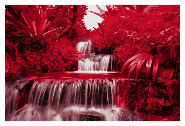 Tablou - Cascade indoneziene în roșu (90x60 cm)