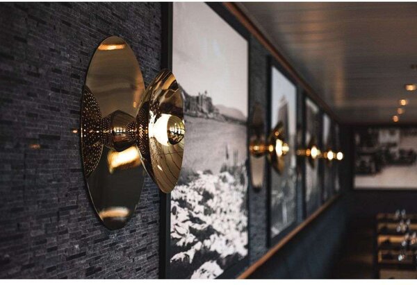 Lampă de perete DESIGN BY US, Auriu / Alamă, Camera de zi, Metal