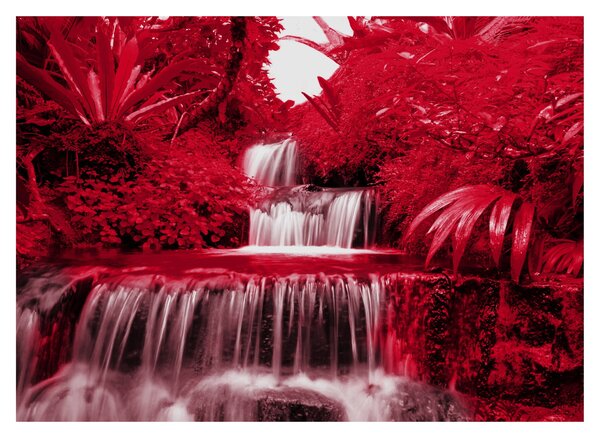 Tablou - Cascade indoneziene în roșu (70x50 cm)