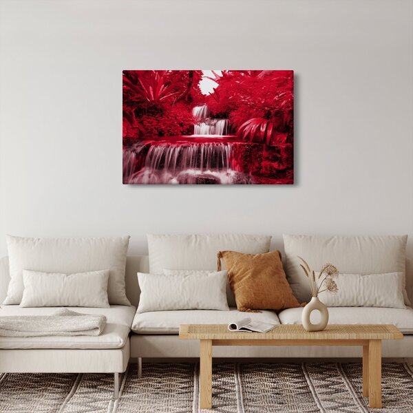 Tablou - Cascade indoneziene în roșu (90x60 cm)