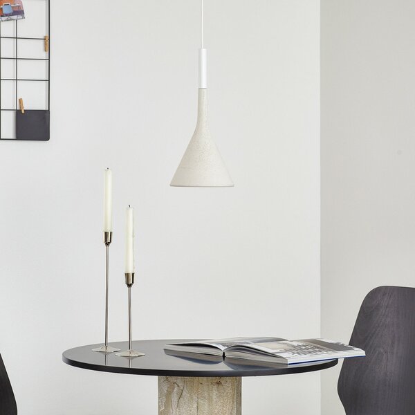 Lustră Pendul Foscarini, Aplomb, reglabil, Alb, Bucătărie, Beton, Design