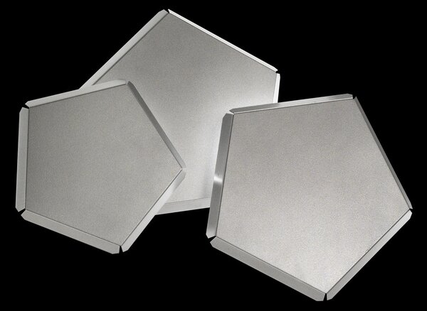 Selène Aplică perete LED Pleiadi pe argintiu, 3 becuri, Gri, Hol, Metal, Modern