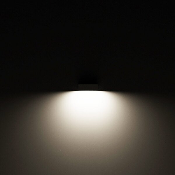 Performance in Lighting Aplică perete LED 303554, aspect asimetric 3000K, Gri, Hol, Metal, Modern, Soclu de perete jos
