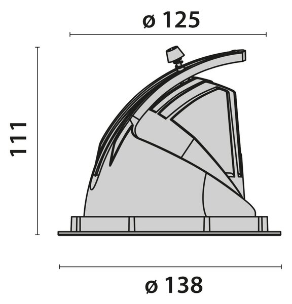 Performance in Lighting Spot reflector - lampă încast EB433 LED alb 4000K, Alb, Metal, Modern, Corpuri de iluminat încastrate rotunde