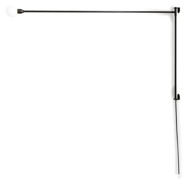 Lampă de perete Nemo Lighting, reglabil, Negru, Camera de zi, Metal