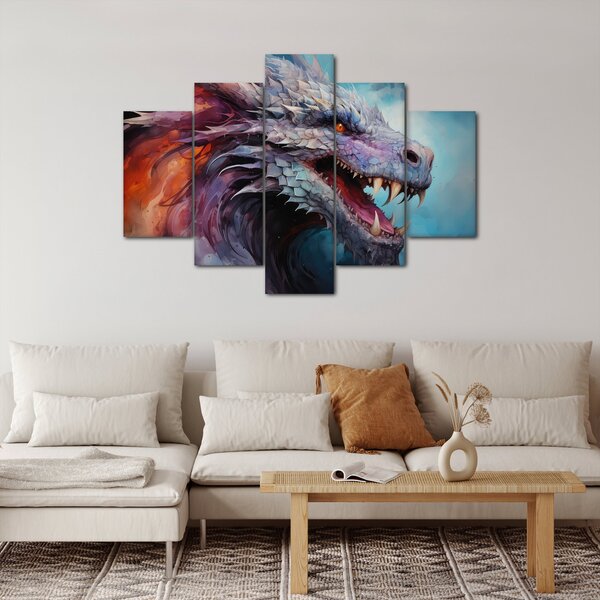 Tablou - Ilustrație a unui dragon (150x105 cm)