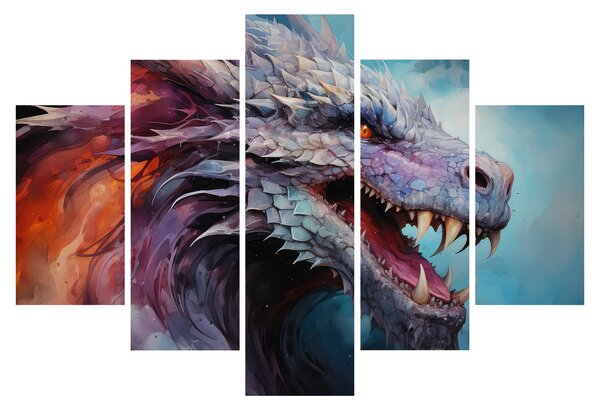 Tablou - Ilustrație a unui dragon (150x105 cm)