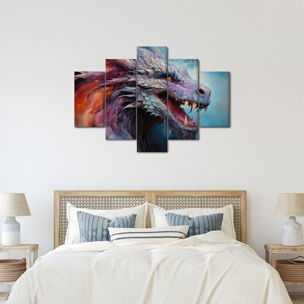 Tablou - Ilustrație a unui dragon (150x105 cm)