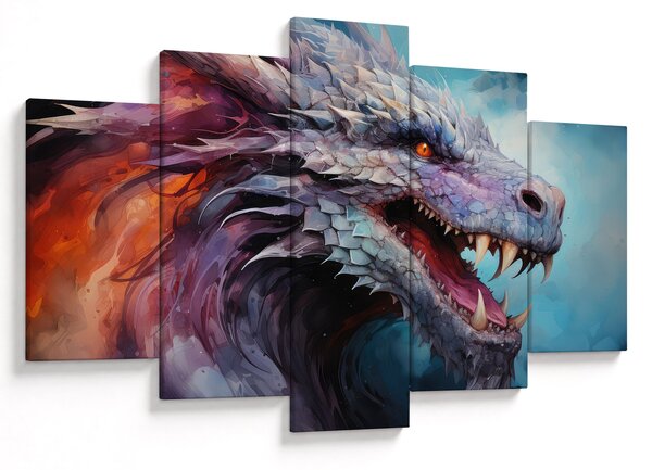 Tablou - Ilustrație a unui dragon (150x105 cm)